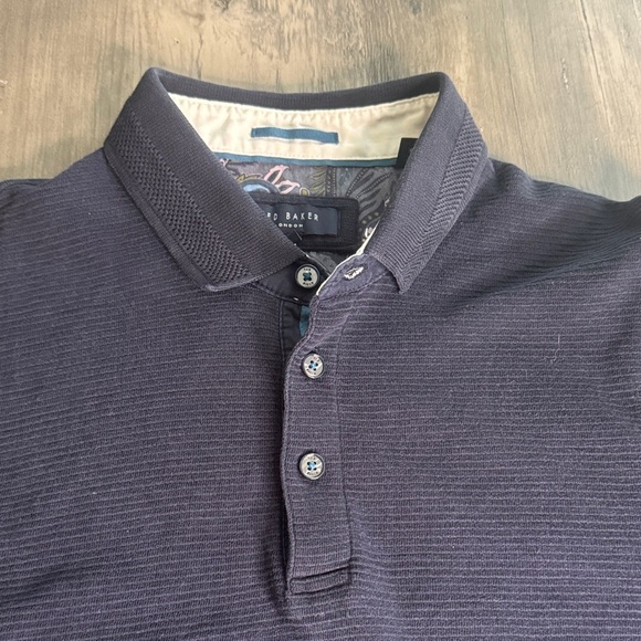 Ted Baker Navy Long Sleeve Shirt - Picture 5 of 7